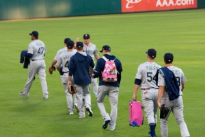 Walking to the bullpen