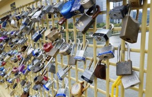 Locks on the Clemente Bridge