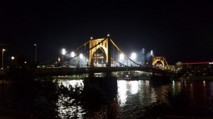 Clemente Bridge at night