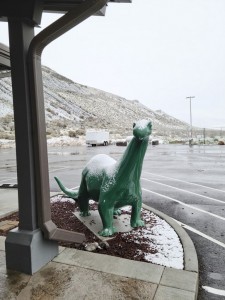 Snowy dino