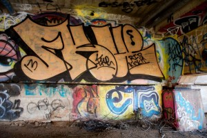 Graffiti under Garrapata Creek Bridge