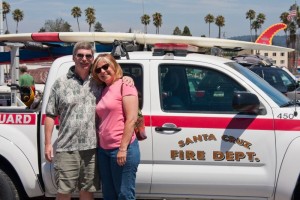 Bart and Marion at the Santa Cruz wharf