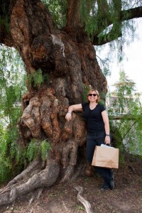 Marion by the big tree