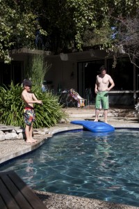 By the pool