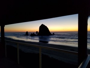 Sunset through the balcony