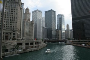 View along the Chicago River