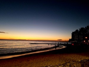 Waikiki beach sunset