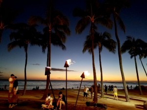 Waikiki beach sunset