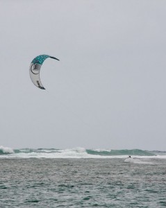 Kiteboarder at Anini Beach