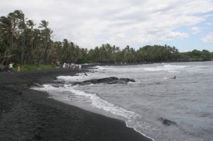 Black sand beach at Punalu'u 