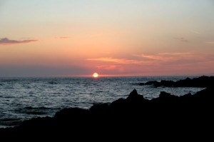 Sunset at Hapuna Beach