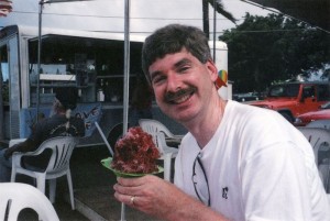 Bart enjoys a shave ice from Lolo's (so good!) 