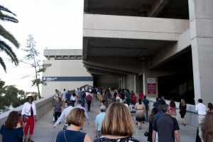 Heading into the stadium