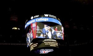 Katie on the Jumbotron