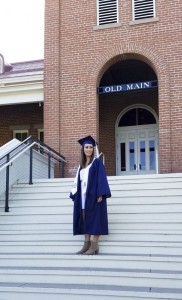 Katie in front of Old Main