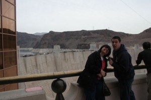 Marion and Daniel at the dam