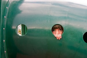 Stuck in the tube slide