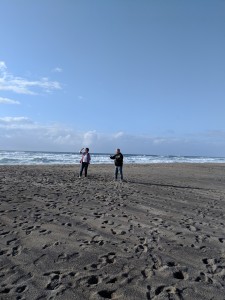 Bart and Laurie fly a kite (really it's up there) (MAK)