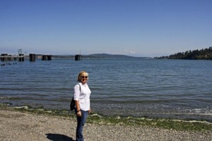 Marion waits for the ferry