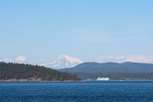 Mount Baker and ferry