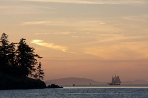 Sunset near Friday Harbor