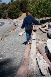 Marion practices the balance beam