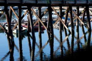 Wharf reflections