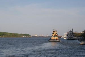 Tug on the river