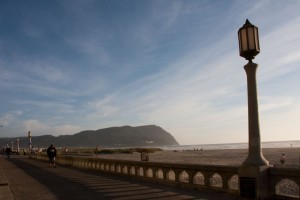 Along the prom