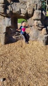 Checking out the climbing park