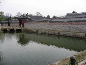 Pond behind the throne room 