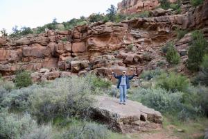 Marion enjoys the rocks